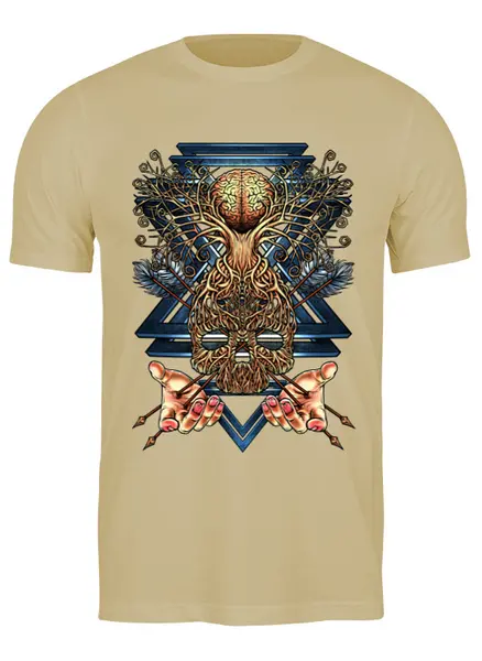Заказать мужскую футболку в Москве. Футболка классическая Психоделика от T-shirt print  - готовые дизайны и нанесение принтов.