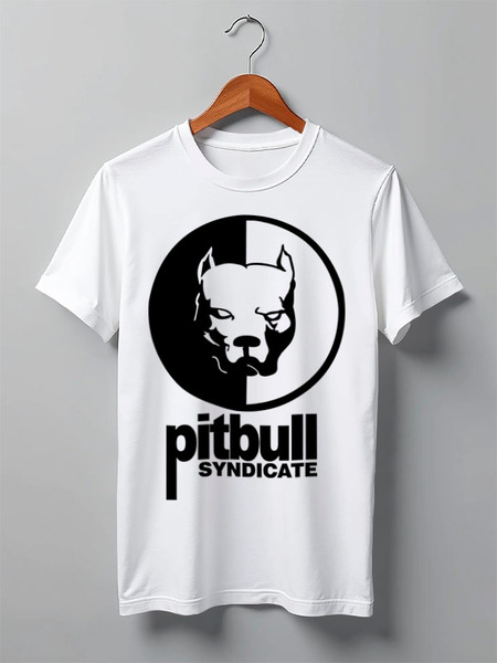 Заказать мужскую футболку в Москве. Футболка классическая Pitbull syndicate  от sergo_1998 - готовые дизайны и нанесение принтов.