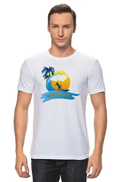 Заказать мужскую футболку в Москве. Футболка классическая SURF  от balden - готовые дизайны и нанесение принтов.