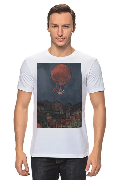 Заказать мужскую футболку в Москве. Футболка классическая Воздушный шар (Пауль Клее) от trend - готовые дизайны и нанесение принтов.