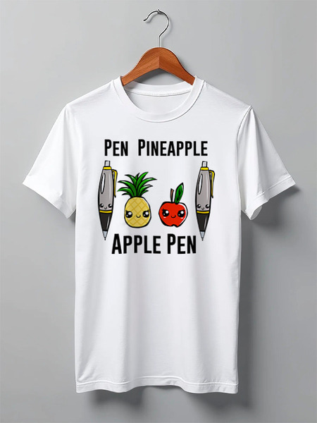 Заказать мужскую футболку в Москве. Футболка классическая Pen Pineapple Apple Pen  от cherdantcev - готовые дизайны и нанесение принтов.