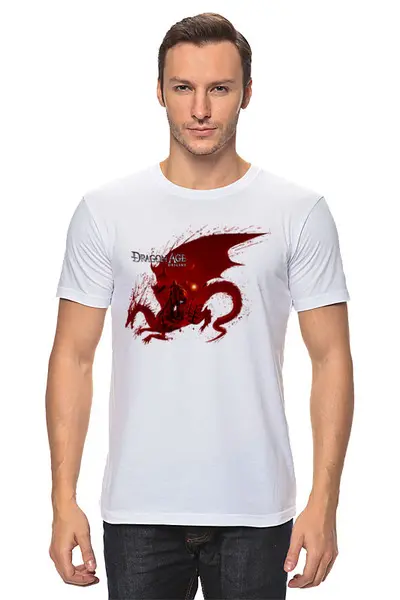 Заказать мужскую футболку в Москве. Футболка классическая DRAGON AGE от robus - готовые дизайны и нанесение принтов.