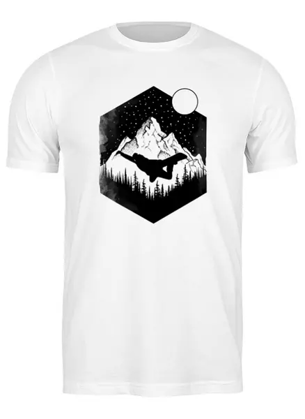 Заказать мужскую футболку в Москве. Футболка классическая Snow Geometry от oneredfoxstore@gmail.com - готовые дизайны и нанесение принтов.
