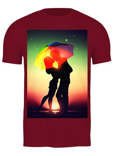 Заказать мужскую футболку в Москве. Футболка классическая Любовь от THE_NISE  - готовые дизайны и нанесение принтов.