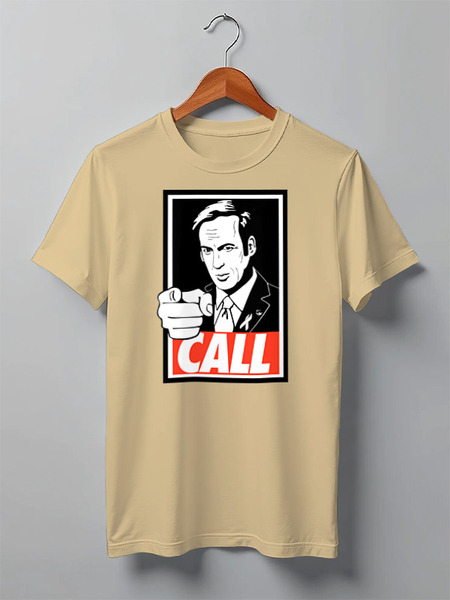Заказать мужскую футболку в Москве. Футболка классическая Call Saul от skynatural - готовые дизайны и нанесение принтов.