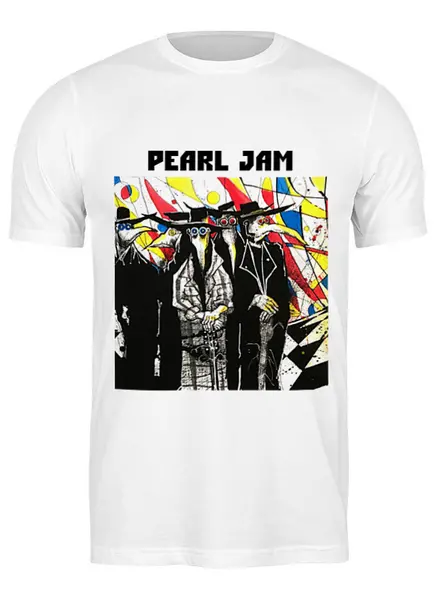 Заказать мужскую футболку в Москве. Футболка классическая Pearl Jam от Fedor - готовые дизайны и нанесение принтов.