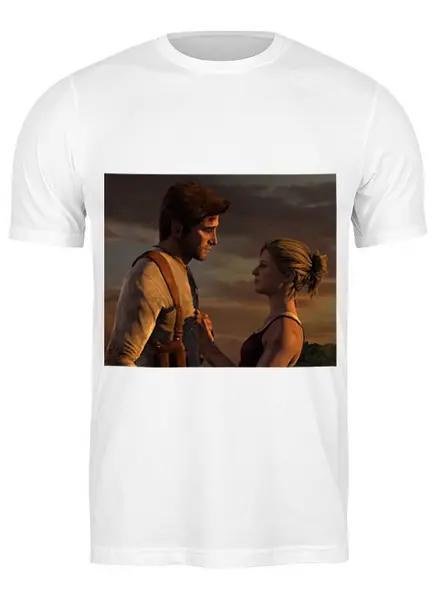 Заказать мужскую футболку в Москве. Футболка классическая Uncharted от GeekFox  - готовые дизайны и нанесение принтов.