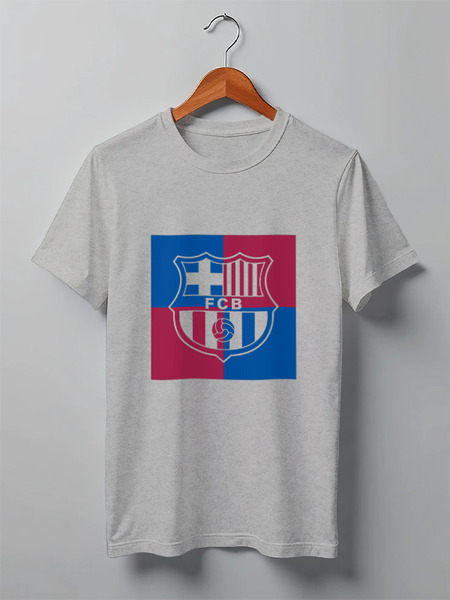 Заказать мужскую футболку в Москве. Футболка классическая FC Barcelona | Barcelona Logo (2021) от 0x000000123 - готовые дизайны и нанесение принтов.