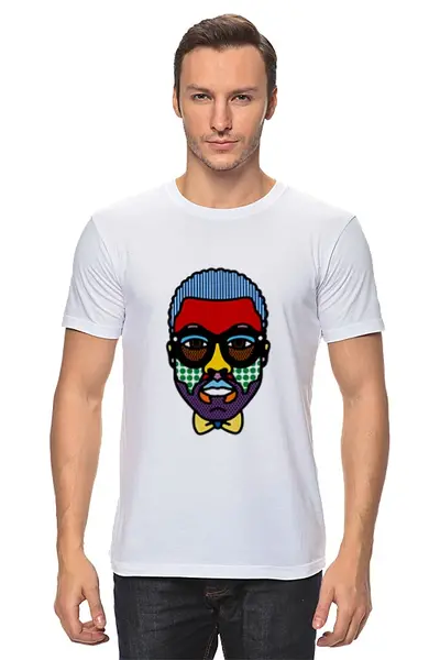 Заказать мужскую футболку в Москве. Футболка классическая Kanye West от Just kidding - готовые дизайны и нанесение принтов.