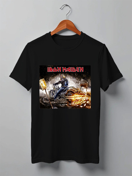 Заказать мужскую футболку в Москве. Футболка классическая Iron Maiden от Fedor - готовые дизайны и нанесение принтов.