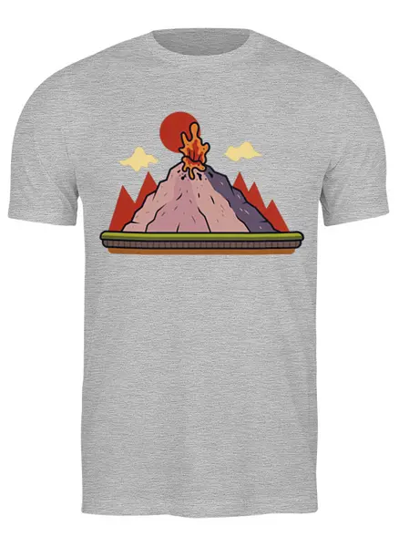Заказать мужскую футболку в Москве. Футболка классическая Mountains от oneredfoxstore@gmail.com - готовые дизайны и нанесение принтов.