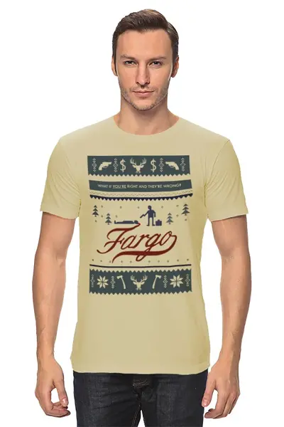 Заказать мужскую футболку в Москве. Футболка классическая Fargo (Фарго) от coolmag - готовые дизайны и нанесение принтов.