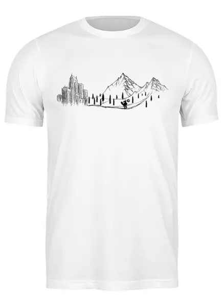 Заказать мужскую футболку в Москве. Футболка классическая Go To The Wild от oneredfoxstore@gmail.com - готовые дизайны и нанесение принтов.