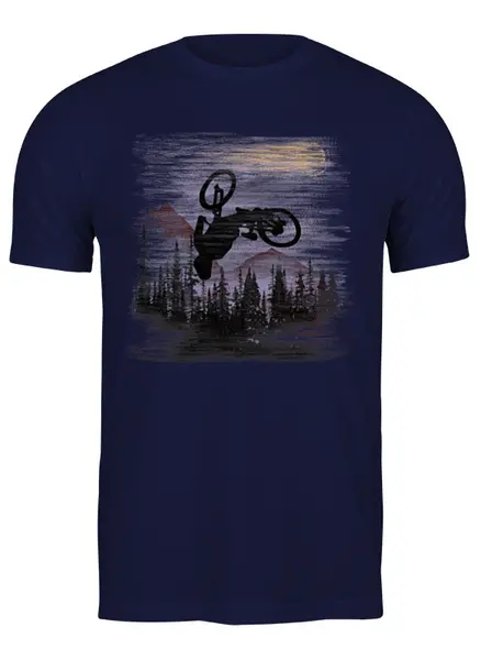Заказать мужскую футболку в Москве. Футболка классическая Mountain BIke от oneredfoxstore@gmail.com - готовые дизайны и нанесение принтов.