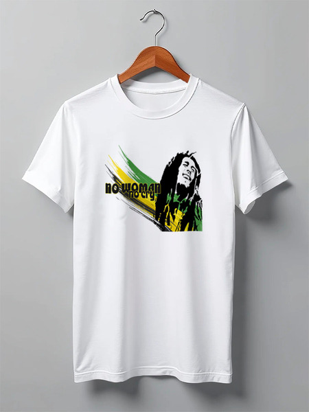 Заказать мужскую футболку в Москве. Футболка классическая "Bob Marley" от Fedor - готовые дизайны и нанесение принтов.