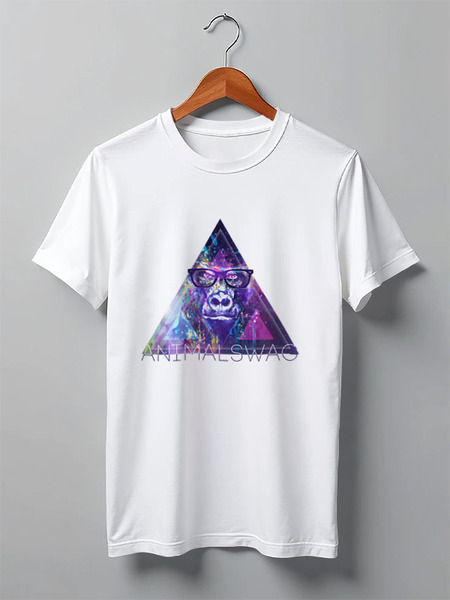 Заказать мужскую футболку в Москве. Футболка классическая "ANIMALSWAG" collection: Gorilla от Octopuslabel - готовые дизайны и нанесение принтов.