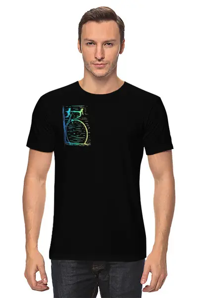 Заказать мужскую футболку в Москве. Футболка классическая Bike Wind от oneredfoxstore@gmail.com - готовые дизайны и нанесение принтов.