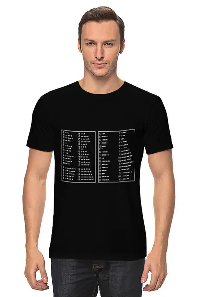 Заказать мужскую футболку в Москве. Футболка классическая Азбука Морзе от Оксана Музыка - готовые дизайны и нанесение принтов.