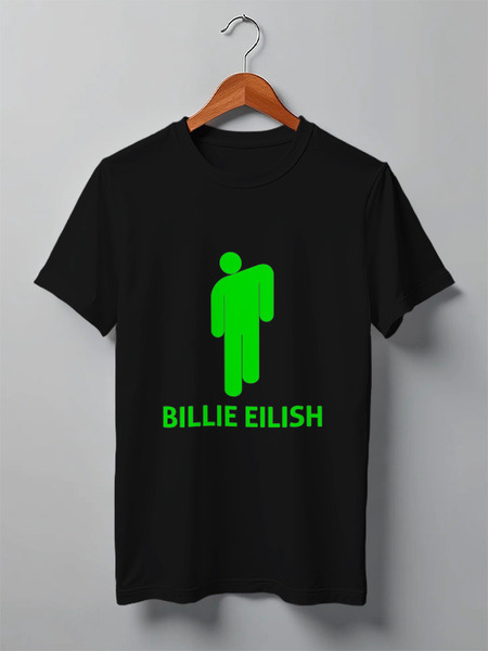 Заказать мужскую футболку в Москве. Футболка классическая Billie Eilish от DESIGNER   - готовые дизайны и нанесение принтов.
