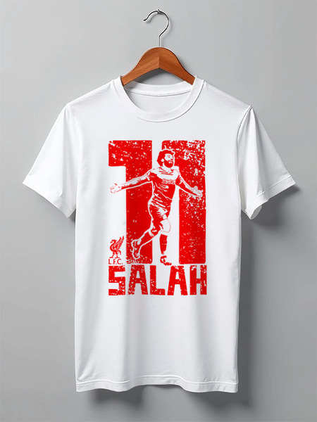 Заказать мужскую футболку в Москве. Футболка классическая Salah Liverpool от skynatural - готовые дизайны и нанесение принтов.