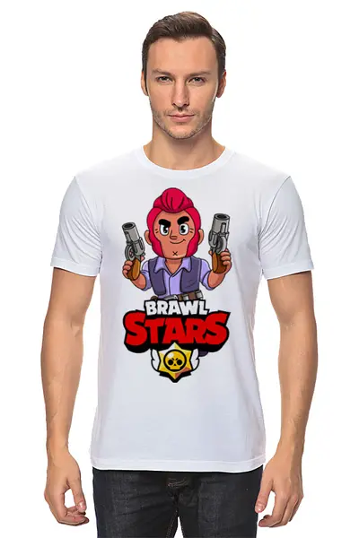 Заказать мужскую футболку в Москве. Футболка классическая BRAWL STARS COLT от geekbox - готовые дизайны и нанесение принтов.
