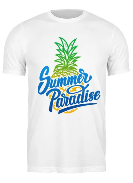 Заказать мужскую футболку в Москве. Футболка классическая Summer Paradise от balden - готовые дизайны и нанесение принтов.