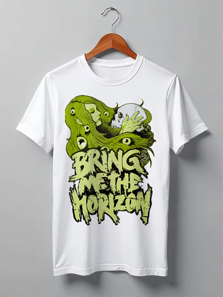 Заказать мужскую футболку в Москве. Футболка классическая Bring Me The Horizon от cherdantcev - готовые дизайны и нанесение принтов.