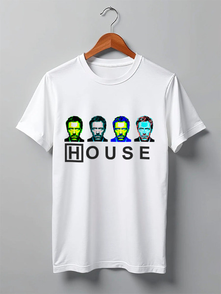 Заказать мужскую футболку в Москве. Футболка классическая Dr. House_3 от panopticum - готовые дизайны и нанесение принтов.