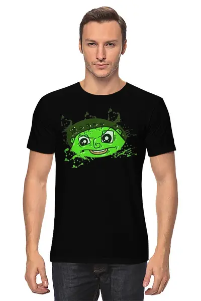 Заказать мужскую футболку в Москве. Футболка классическая LOFCREW - green head от Гоша Гошкин - готовые дизайны и нанесение принтов.