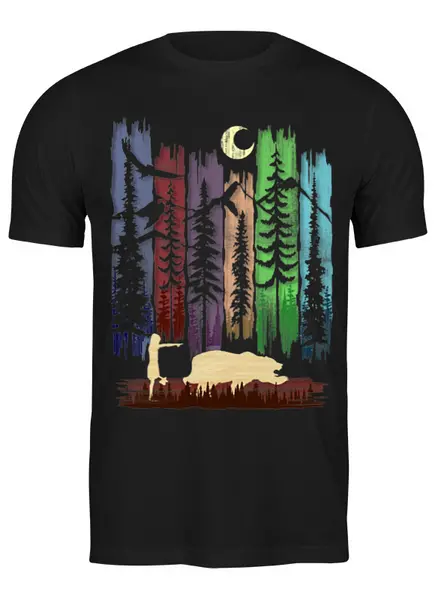 Заказать мужскую футболку в Москве. Футболка классическая Forest Friends от oneredfoxstore@gmail.com - готовые дизайны и нанесение принтов.