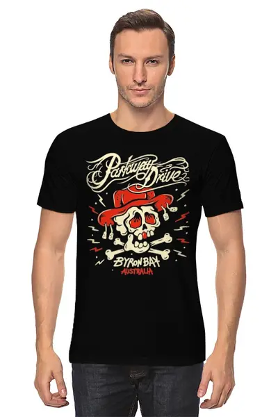 Заказать мужскую футболку в Москве. Футболка классическая Parkway Drive от geekbox - готовые дизайны и нанесение принтов.