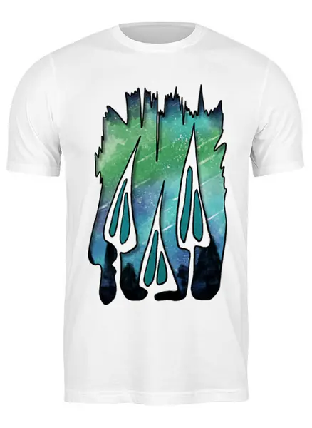 Заказать мужскую футболку в Москве. Футболка классическая Mushrooms Night от oneredfoxstore@gmail.com - готовые дизайны и нанесение принтов.