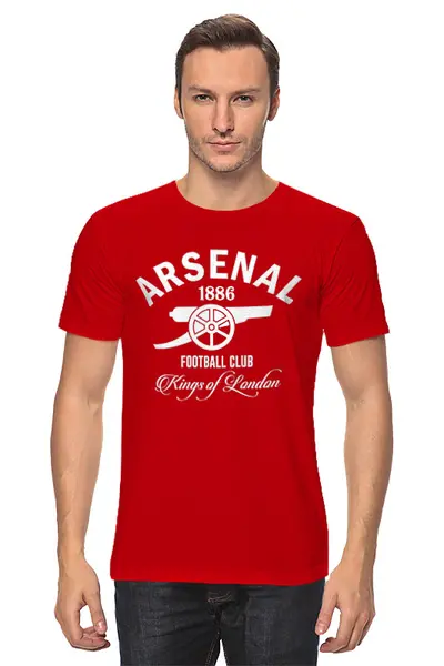 Заказать мужскую футболку в Москве. Футболка классическая Арсенал от geekbox - готовые дизайны и нанесение принтов.