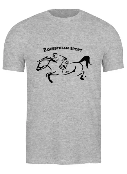 Заказать мужскую футболку в Москве. Футболка классическая Equestrian sport от Antaya - готовые дизайны и нанесение принтов.