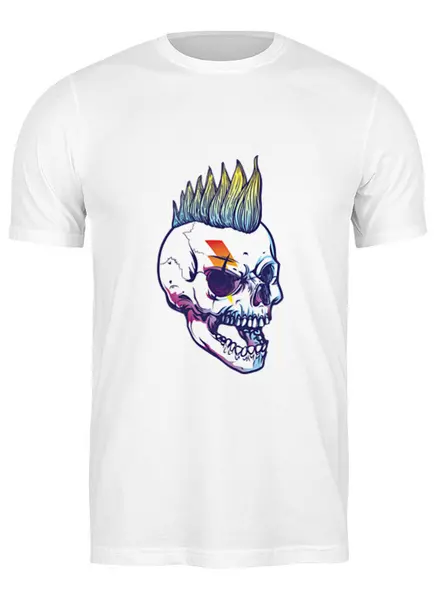 Заказать мужскую футболку в Москве. Футболка классическая Rock Skull от Jimmy Flash - готовые дизайны и нанесение принтов.