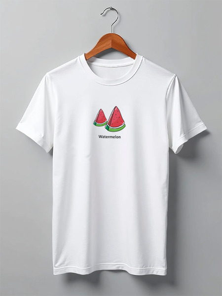 Заказать мужскую футболку в Москве. Футболка классическая Watermelon — арбуз от mironcrig@gmail.com - готовые дизайны и нанесение принтов.
