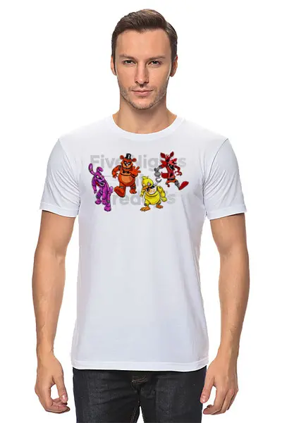 Заказать мужскую футболку в Москве. Футболка классическая ✪ Five Nights at Freddy's ✪ от balden - готовые дизайны и нанесение принтов.