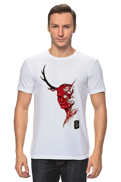 Заказать мужскую футболку в Москве. Футболка классическая Рогатый демон от BAD OWL - готовые дизайны и нанесение принтов.