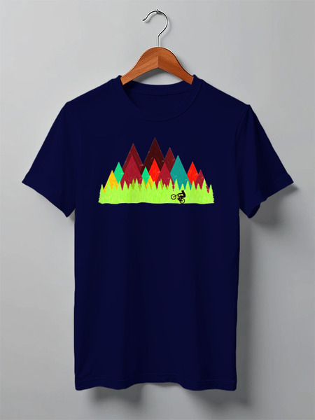 Заказать мужскую футболку в Москве. Футболка классическая Mountain Bike от oneredfoxstore@gmail.com - готовые дизайны и нанесение принтов.