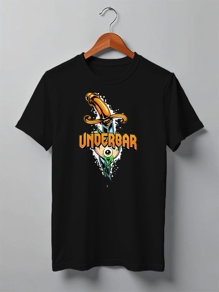 Заказать мужскую футболку в Москве. Футболка классическая Under bar t-shirt от Alcochat - готовые дизайны и нанесение принтов.