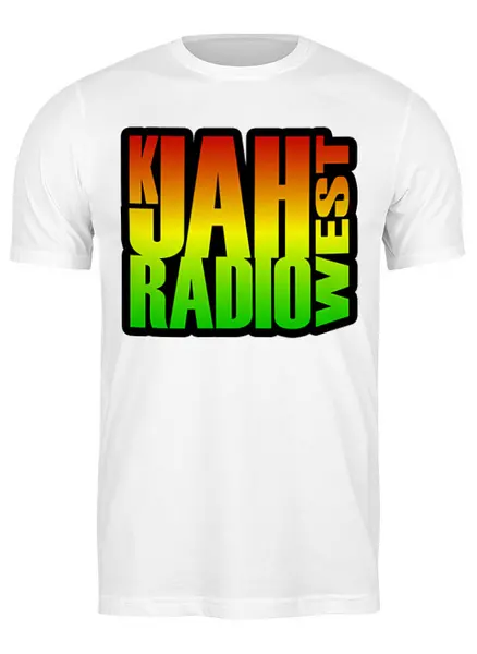 Заказать мужскую футболку в Москве. Футболка классическая K-Jah West Radio от Илья  - готовые дизайны и нанесение принтов.