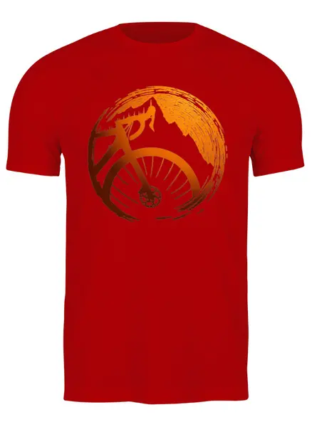 Заказать мужскую футболку в Москве. Футболка классическая Gravel Bike от oneredfoxstore@gmail.com - готовые дизайны и нанесение принтов.