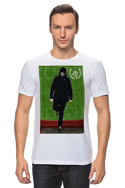 Заказать мужскую футболку в Москве. Футболка классическая Фанаты от торгаш - готовые дизайны и нанесение принтов.