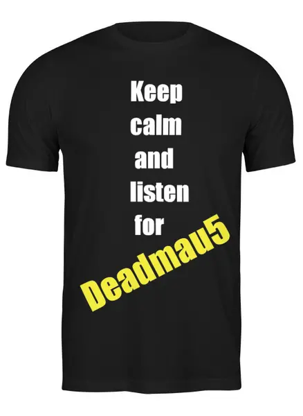 Заказать мужскую футболку в Москве. Футболка классическая Deadmau5 от klimashkin.konstantin@yandex.ru - готовые дизайны и нанесение принтов.