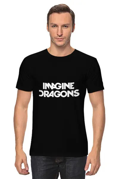 Заказать мужскую футболку в Москве. Футболка классическая Imagine Dragons  от cherdantcev - готовые дизайны и нанесение принтов.