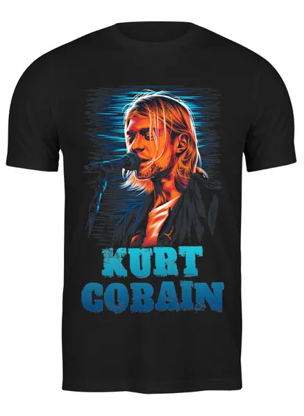 Заказать мужскую футболку в Москве. Футболка классическая ☆Kurt Cobain☆ от balden - готовые дизайны и нанесение принтов.
