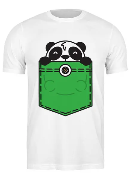 Заказать мужскую футболку в Москве. Футболка классическая Панда от fanart - готовые дизайны и нанесение принтов.