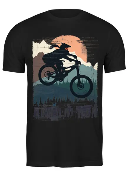 Заказать мужскую футболку в Москве. Футболка классическая Trailrider от oneredfoxstore@gmail.com - готовые дизайны и нанесение принтов.