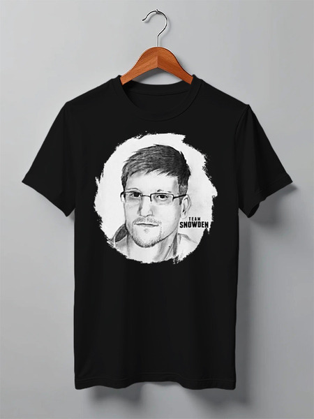 Заказать мужскую футболку в Москве. Футболка классическая Edward Snowden от Leichenwagen - готовые дизайны и нанесение принтов.