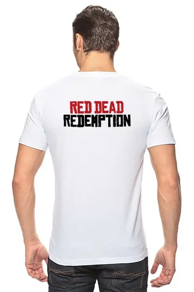 Заказать мужскую футболку в Москве. Футболка классическая Red Dead Redemtion game от Leichenwagen - готовые дизайны и нанесение принтов.